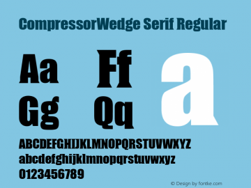 CompressorWedge Serif W05 Rg Version 4.10图片样张