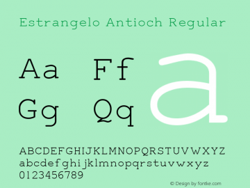 Estrangelo Antioch Regular Version 1.20 Font Sample