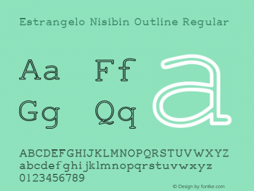Estrangelo Nisibin Outline Regular Version 1.20图片样张