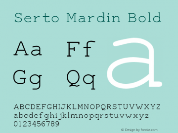 Serto Mardin Bold Version 1.20 Font Sample