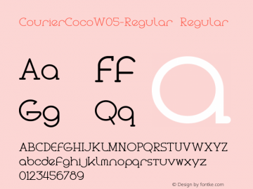 Courier Coco W05 Regular Version 1.00 Font Sample