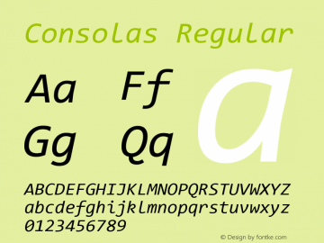 Consolas W05 Italic Version 5.34图片样张
