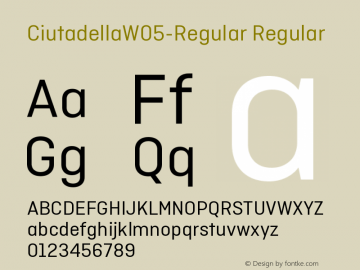 Ciutadella W05 Regular Version 1.00 Font Sample