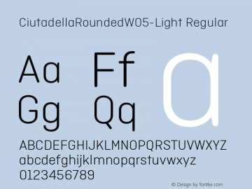 Ciutadella Rounded W05 Light Version 2.10图片样张