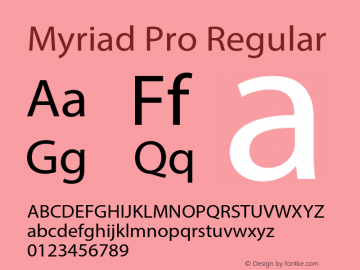 Myriad Pro Regular Version 2.106;PS 2.000;hotconv 1.0.70;makeotf.lib2.5.58329图片样张