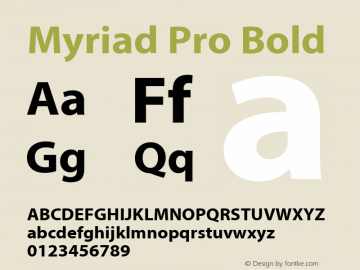 Myriad Pro Bold Version 2.006;PS 002.000;Core 1.0.38;makeotf.lib1.6.6565图片样张