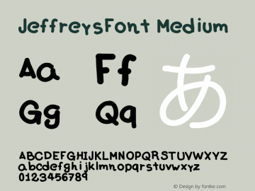 JeffreysFont Medium Version 001.000 Font Sample