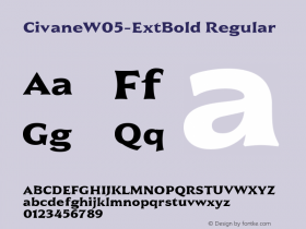 Civane W05 Ext Bold Version 1.00图片样张