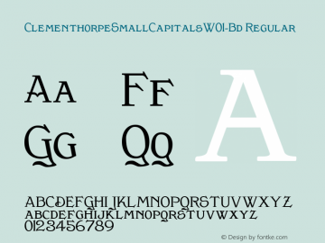 ClementhorpeSmallCapitalsW01Bd Version 1.00图片样张