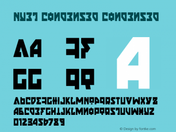 Nyet Condensed Condensed 1 Font Sample