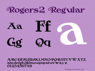 Rogers2 Regular 1.0图片样张