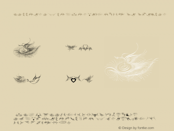 CalligraphicBirds Two W05 Rg Version 1.00图片样张