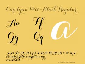 Carolyna W00 Black Version 1.1 Font Sample