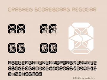 Crashed Scoreboard Regular beta Font Sample