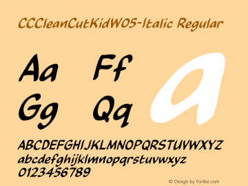 CCCleanCutKidW05-Italic字体,CCCleanCut