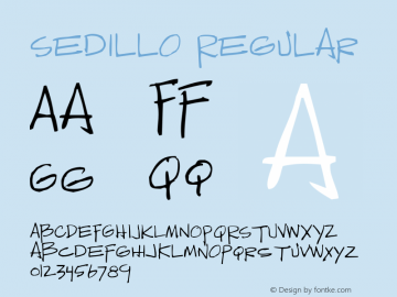 Sedillo Regular 1.0 Font Sample