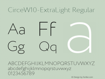 Circe W10 Extra Light Version 1.1图片样张