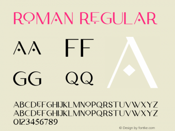 Roman Version 1.000 Font Sample