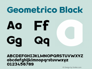 GeometricoBlack Version 2.000 | web-TT Font Sample