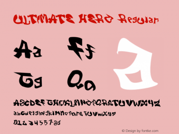 ULTIMATE HERO Version 1.002;Fontself Maker 3.5.4图片样张