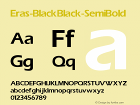 Eras-Black Black-SemiBold Version 001.000 Font Sample