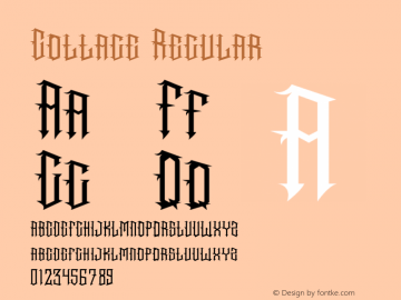 CottageRegular Version 1.001;Fontself Maker 3.5.4 Font Sample