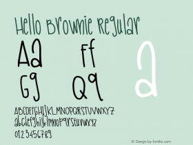 Hello Brownie Version 1.004;Fontself Maker 3.5.1图片样张