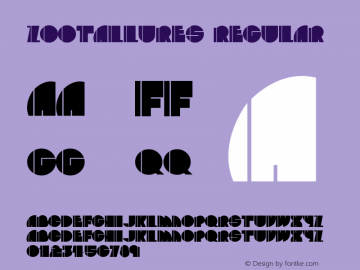 ZootAllures Regular Macromedia Fontographer 4.1.5 2/11/04 Font Sample