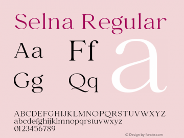 Selna Regular Version 1.000图片样张