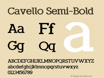 Cavello Semi-Bold Version 1.00;December 28, 2020;FontCreator 13.0.0.2683 64-bit图片样张