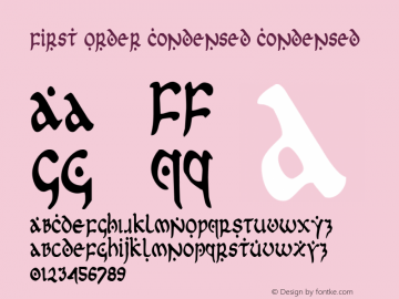 First Order Condensed Condensed 2 Font Sample