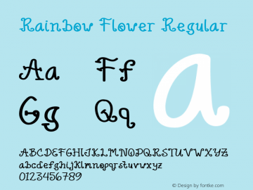 Rainbow Flower Version 1.000 Font Sample