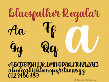 bluesfather Version 1.000 Font Sample