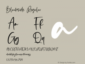 Blankside Version 1.00;October 12, 2020;FontCreator 11.5.0.2430 64-bit Font Sample