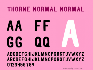 Thorne Normal Normal 1.2 Font Sample