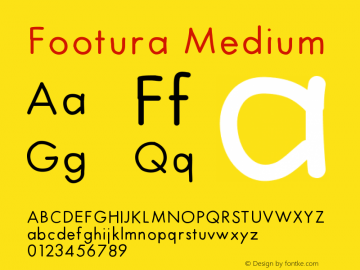 Footura Medium Version 001.000图片样张