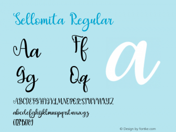 Sellomita Version 1.00;October 22, 2020;FontCreator 11.5.0.2430 64-bit Font Sample