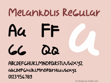 Melankolis Version 1.003;Fontself Maker 3.5.2图片样张