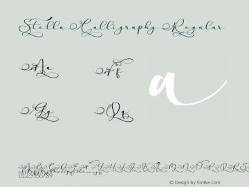 Stella Calligraphy Version 1.00;October 18, 2020;FontCreator 11.5.0.2430 64-bit Font Sample