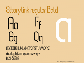 Sttorylinkregular-Bold Version 1.00;August 16, 2020;FontCreator 11.5.0.2427 32-bit Font Sample