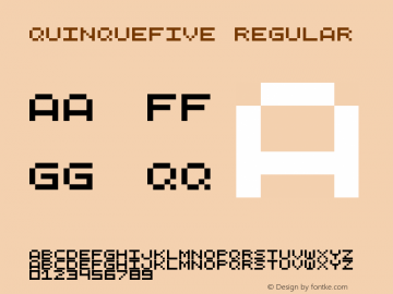 QuinqueFive 0.4 Font Sample