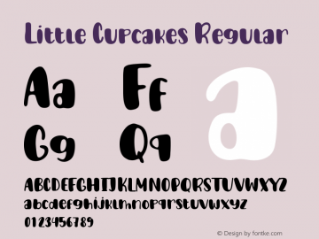 Little Cupcakes Version 1.00;September 10, 2020;FontCreator 11.5.0.2430 32-bit Font Sample