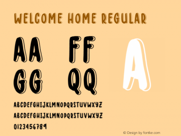 WELCOME HOME Version 1.001;Fontself Maker 3.5.2图片样张