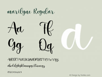 marilyne-Regular Version 1.000;FEAKit 1.0图片样张