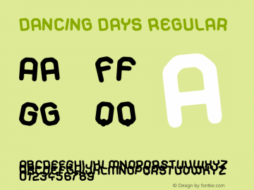 Dancing Days  Font Sample