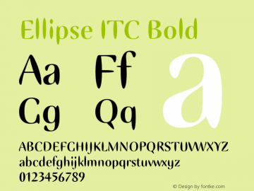 Ellipse ITC Bold 005.000图片样张