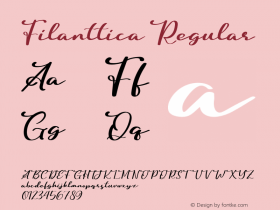 Filanttica Version 1.000 Font Sample