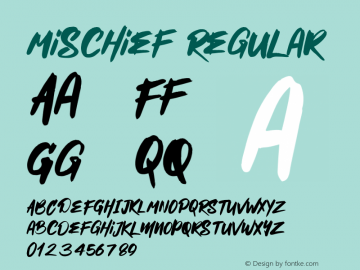 Mischief Version 1.002;Fontself Maker 3.5.0图片样张