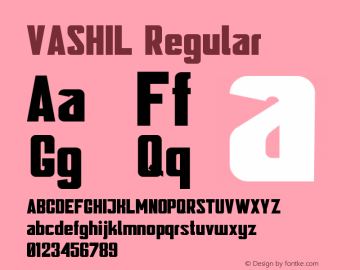 VASHIL Version 0.10;January 3, 2021;FontCreator 12.0.0.2525 64-bit Font Sample