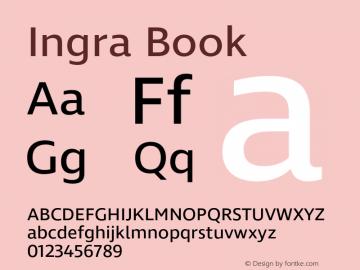 Ingra Book Version 1.001 Font Sample